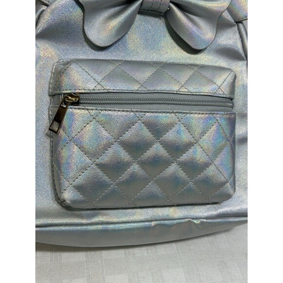 Minnie Mouse Disney 100 Platinum Small Silver Iridescent Bioworld Bag Backpack main image 6